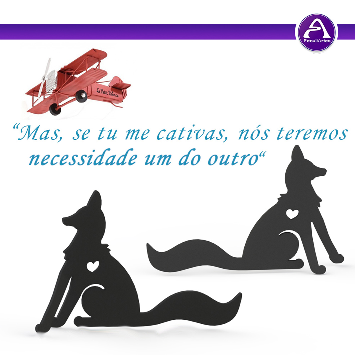 Suporte de Livros “A Raposa & O Pequeno Príncipe” – Porta-Livros, Apoio, Bibliocanto & Bookends – PeculiArtes - Imagem 5
