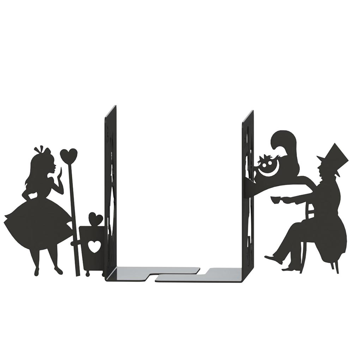 Suporte de Livros “Alice no País das Maravilhas” em Aço Premium – Apoio, Bibliocanto & Bookends – PeculiArtes - Imagem 4